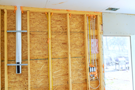 electrical wiring during home construction
